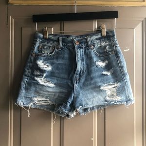 American Eagle Destroyed Denim Mom Short